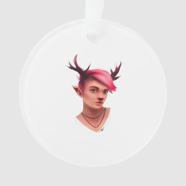 Oh Deer Simple Creative Style Ornament (Front)