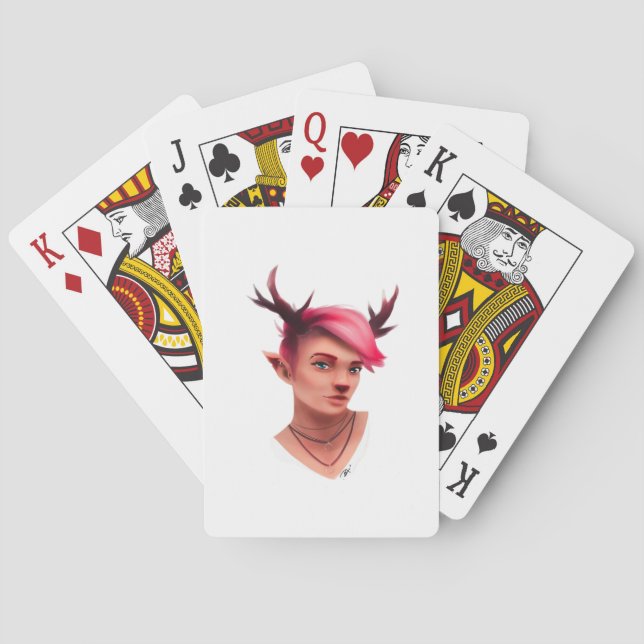 Oh Deer Simple Creative Style  Playing Cards (Back)