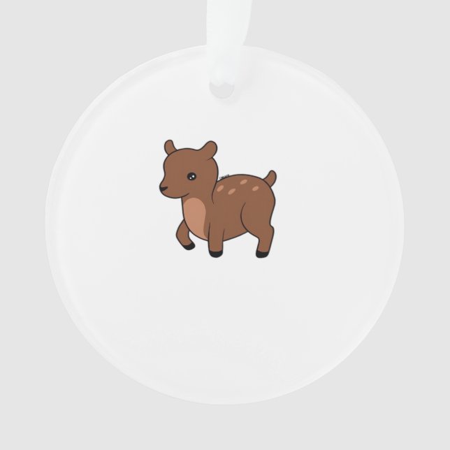Oh Deer Soft Minimal Design Ornament (Front)