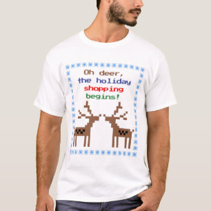 Oh Deer, the Holiday Shopping Begins! Double Reind T-Shirt