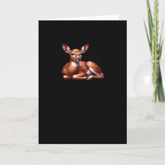 Oh Deer Trendy Modern Aesthetic Card (Front)