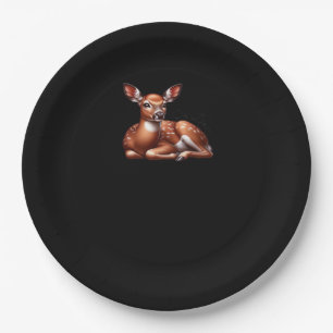 Oh Deer Trendy Modern Aesthetic  Paper Plate