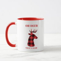 Oh Deer What a Year Buffalo Plaid Holidays