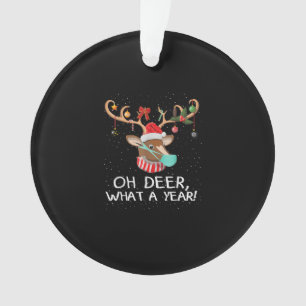 Oh Deer What a Year Christmas Family Style Ornament
