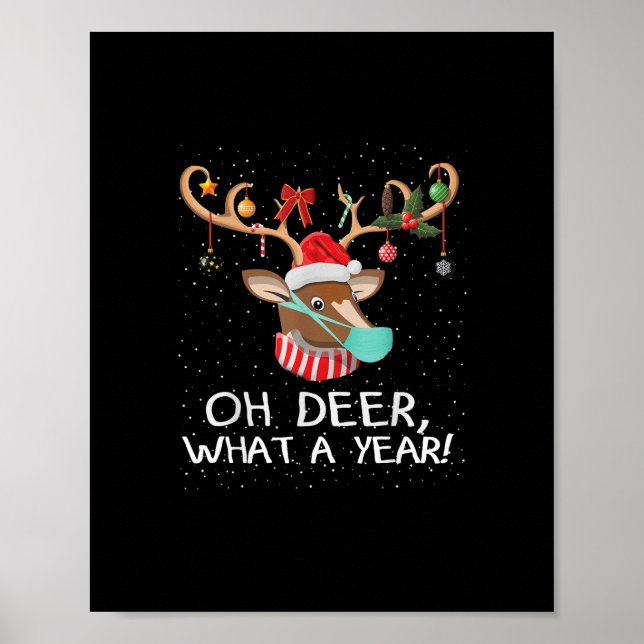 Oh Deer What a Year Christmas Family Style  Poster (Front)