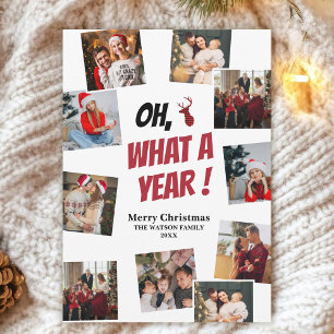 Oh Deer, What A Year! Personalize Christmas Photos Holiday Card