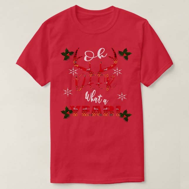 Oh Deer What A Year Ugly Christmas Sweater Xmas (Design Front)