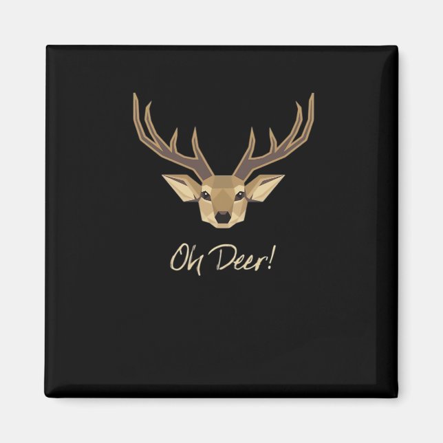 Oh Deer Whimsical Artistic Expression  Magnet (Front)