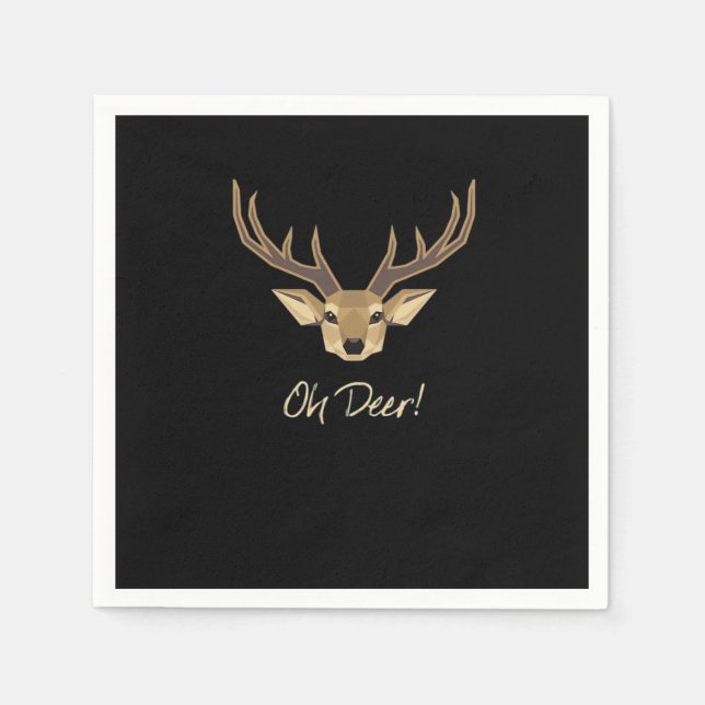 Oh Deer Whimsical Artistic Expression  Napkin (Front)