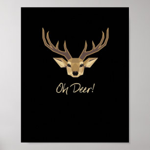 Oh Deer Whimsical Artistic Expression Poster