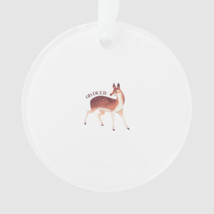 Oh Deer Whimsical Creative Design Acrylic Ornament