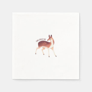 Oh Deer Whimsical Creative Design Napkin