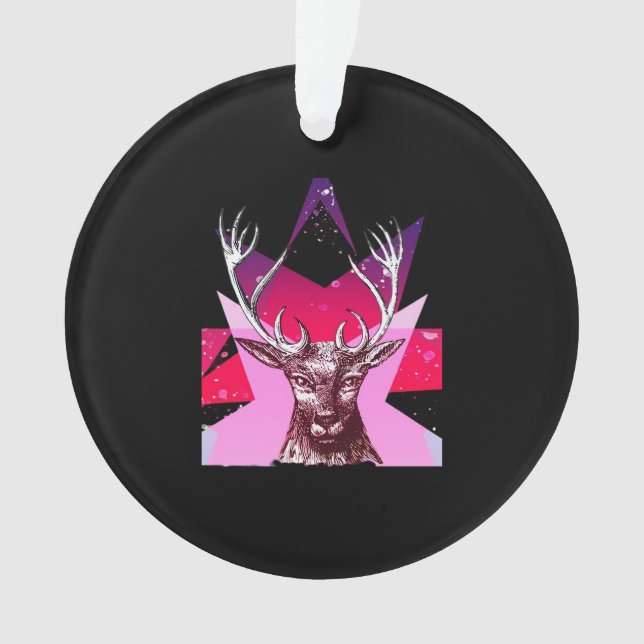 Oh Deer Whimsical Creative Design Ornament (Front)