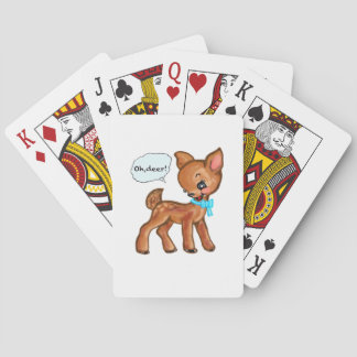 Oh Deer Whimsical Forest Vibe Playing Cards