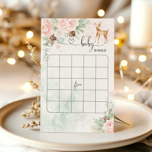 Oh Deer winter baby shower bingo game