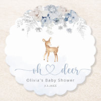 Oh deer winter blue boy baby shower
