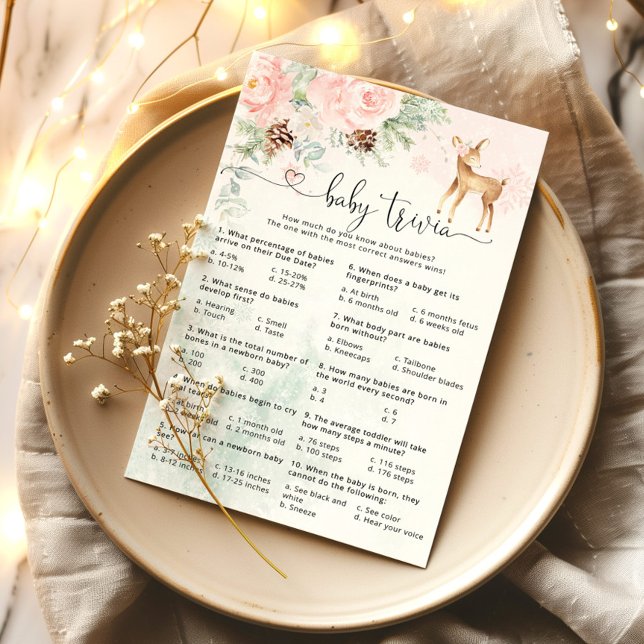 Oh deer winter calligraphy baby trivia game (Creator Uploaded)