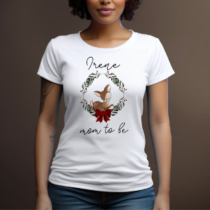 Oh Deer Winter Greenery Baby Shower T-Shirt