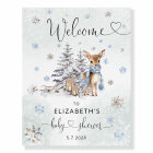 Oh Deer Woodland Animals Winter Boy Baby Shower