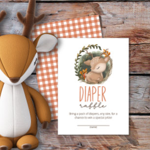 Oh Deer Woodland diaper raffle ticket Enclosure Card