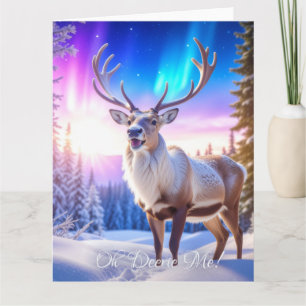 OH DEERIE ME - Christmas Reindeer Card