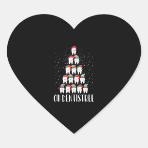 Oh Dentistree Funny Dental Surgeon Xmas Dentistry Heart Sticker