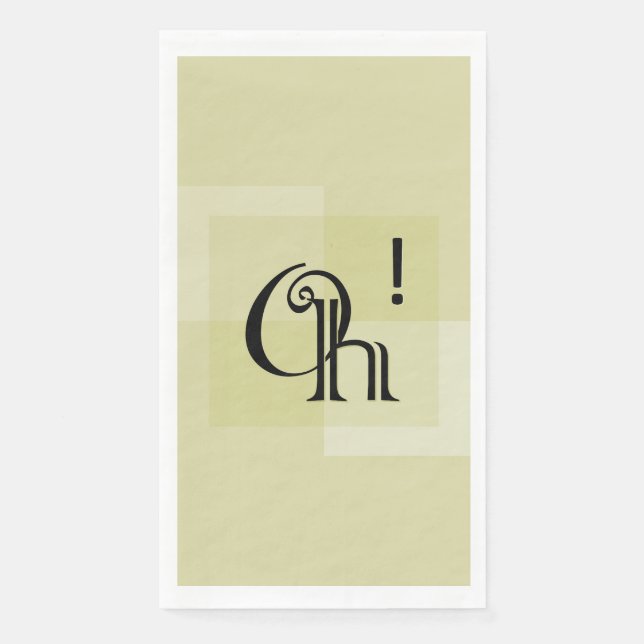Oh! Elegant Modern Typography Birthday Celebration Napkin (Front)