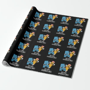 Oh Font Goodness Sake Funny Type Puns Dark BG Wrapping Paper