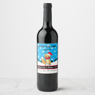 Oh for Fox Sake, 2020, Funny New Year Toast Wine Label
