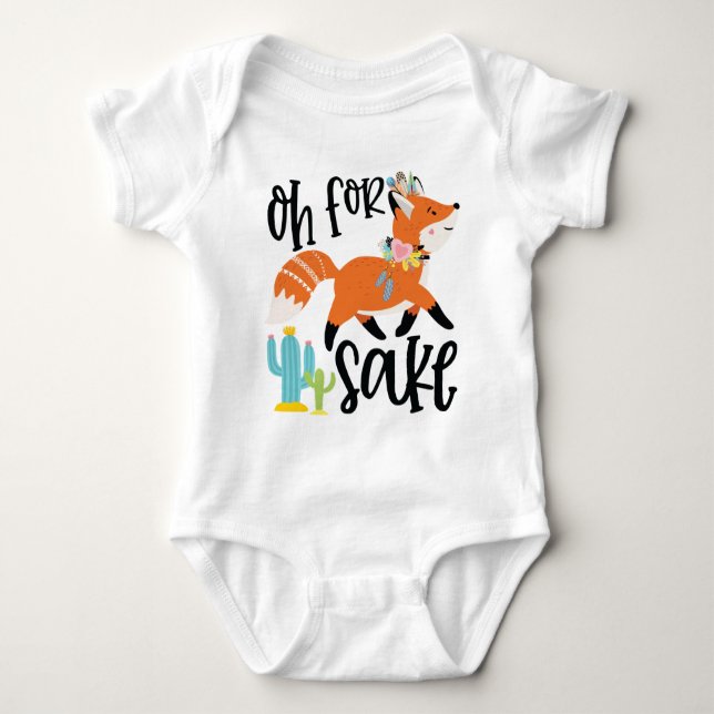 Oh For FOX Sake Baby Bodysuit (Front)