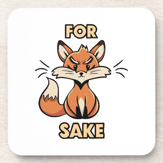 oh for fox sake coaster (Front)