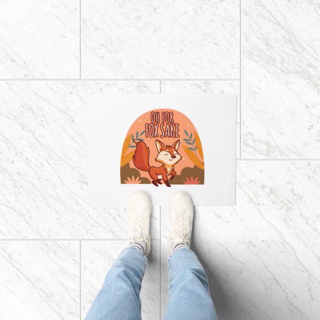 Oh For Fox Sake Cute and Funny Fox Doormat (Indoor)