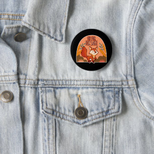Oh For Fox Sake Cute and Funny Fox Round Pillow 6 Cm Round Badge