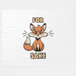 oh for fox sake fleece blanket