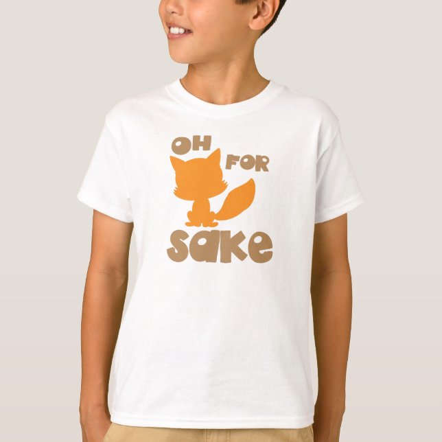 Oh For Fox Sake, Fox Silhouette, Woodland Animal T-Shirt (Front)