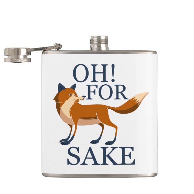 Oh for fox sake hip flask (Opened)