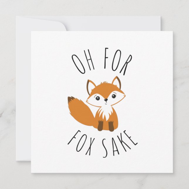 Oh for Fox Sake Holiday Card (Front)