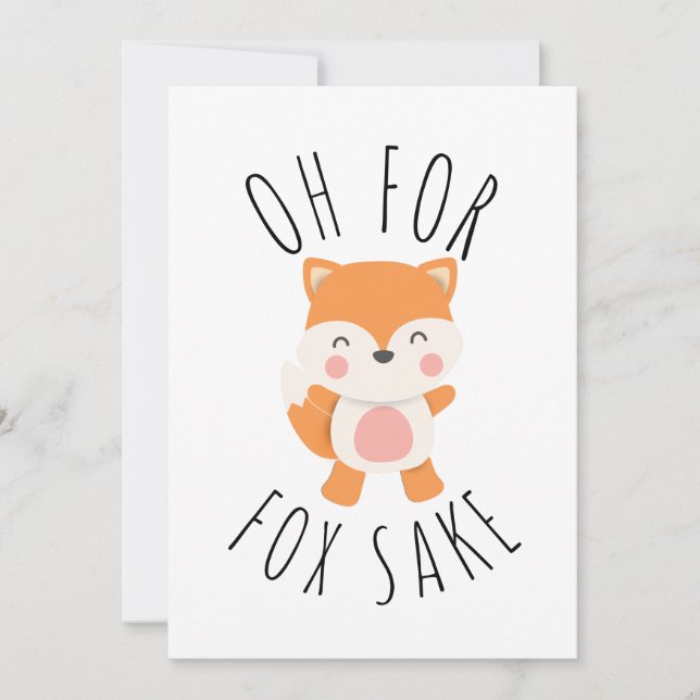 Oh for Fox Sake  Holiday Card (Front)