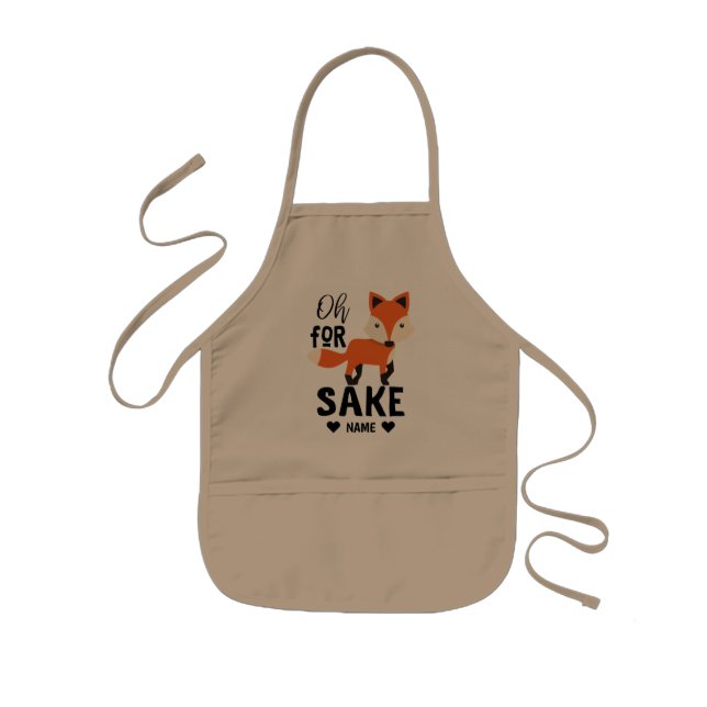Oh For Fox Sake Kids Apron (Front)