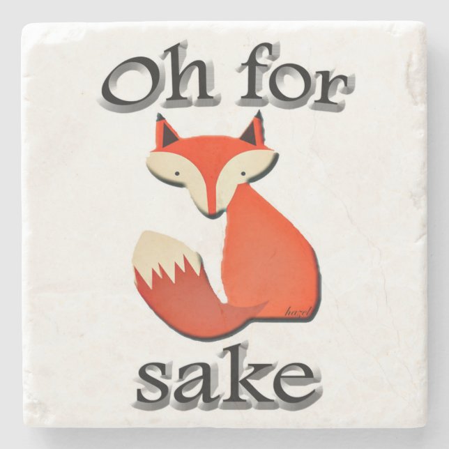 Oh For Fox Sake Marble Coaster (Front)