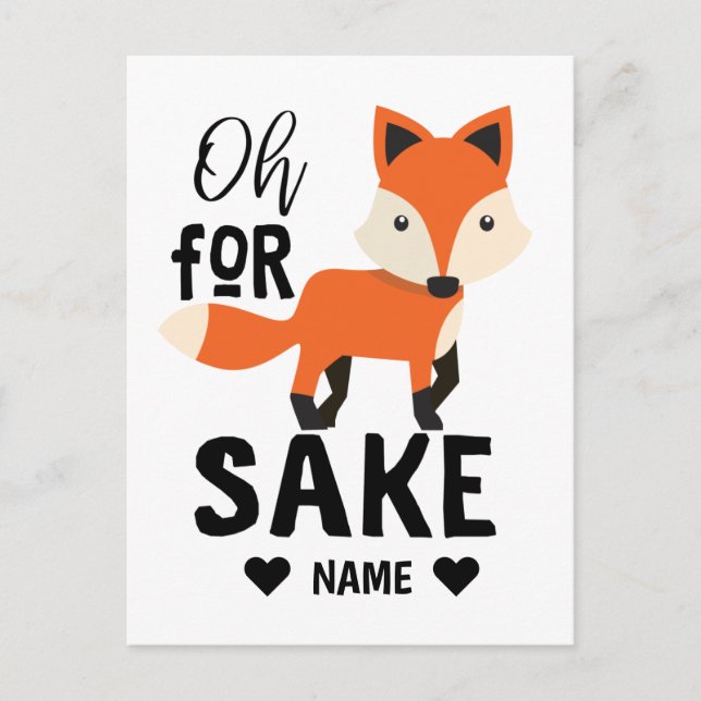 Oh For Fox Sake Postcard (Front)