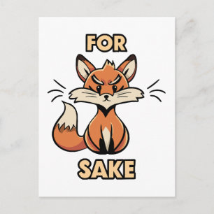 oh for fox sake postcard
