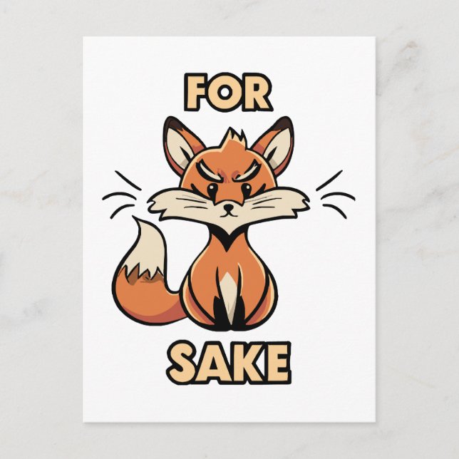 oh for fox sake postcard (Front)