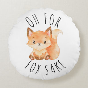 Oh for Fox Sake Round Cushion