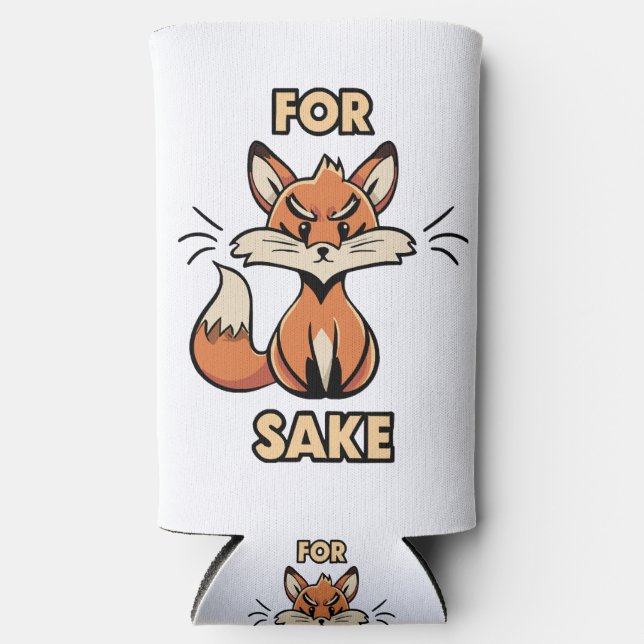 oh for fox sake seltzer can cooler (Front)