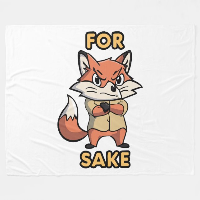 oh For Sake Fleece Blanket (Front (Horizontal))