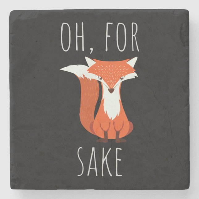 Oh for sake fox stone coaster (Front)