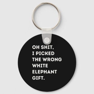 Oh Funny White Elephant For Adults Under 15 20  Key Ring