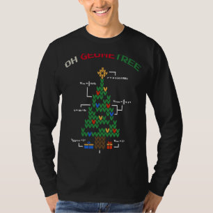 Oh Geometree Christmas Tree Math Teacher T-Shirt