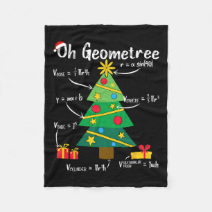 Oh geometree fun christmas tree geometry math teac fleece blanket